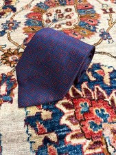 Burberry Prorsum Silk Geometric Logo Tie Vintage Luxury Designer Necktie