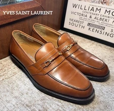 Yves Saint Laurent Saint Laurent Men 7.0US Bit Loafers Brown Vintage Stylish Clo