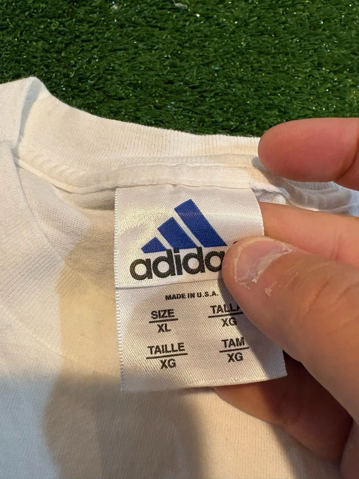 Camisa irlandesa de lucha vintage Notre Dame para hombre XL blanca Adidas natación buceo S Foto 3 de 4