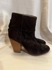 Rag Bone Suede Ankle Boots, Charcoal Gray Size 8 New