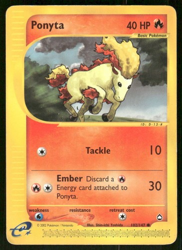 Pokemon Tcg Ponyta #102 Pokemon Aquapolis LP