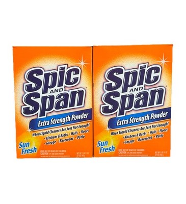 2 Pack - Spic and Span Extra Strength Powder Sun Fresh, 27 oz each