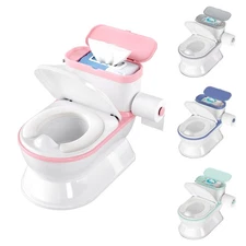 2-in-1 Toddler Potty Training Toilet - Larger Potty Chair & Detachable Traini...