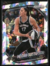 2025 Panini Prizm WNBA #49 Megan Gustafson Ice Prizms Las Vegas Aces