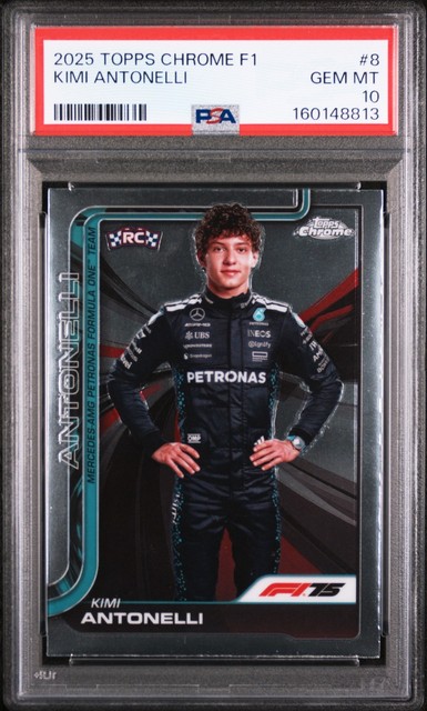 2025 Topps Chrome Formula 1 #8 Kimi Antonelli PSA 10
