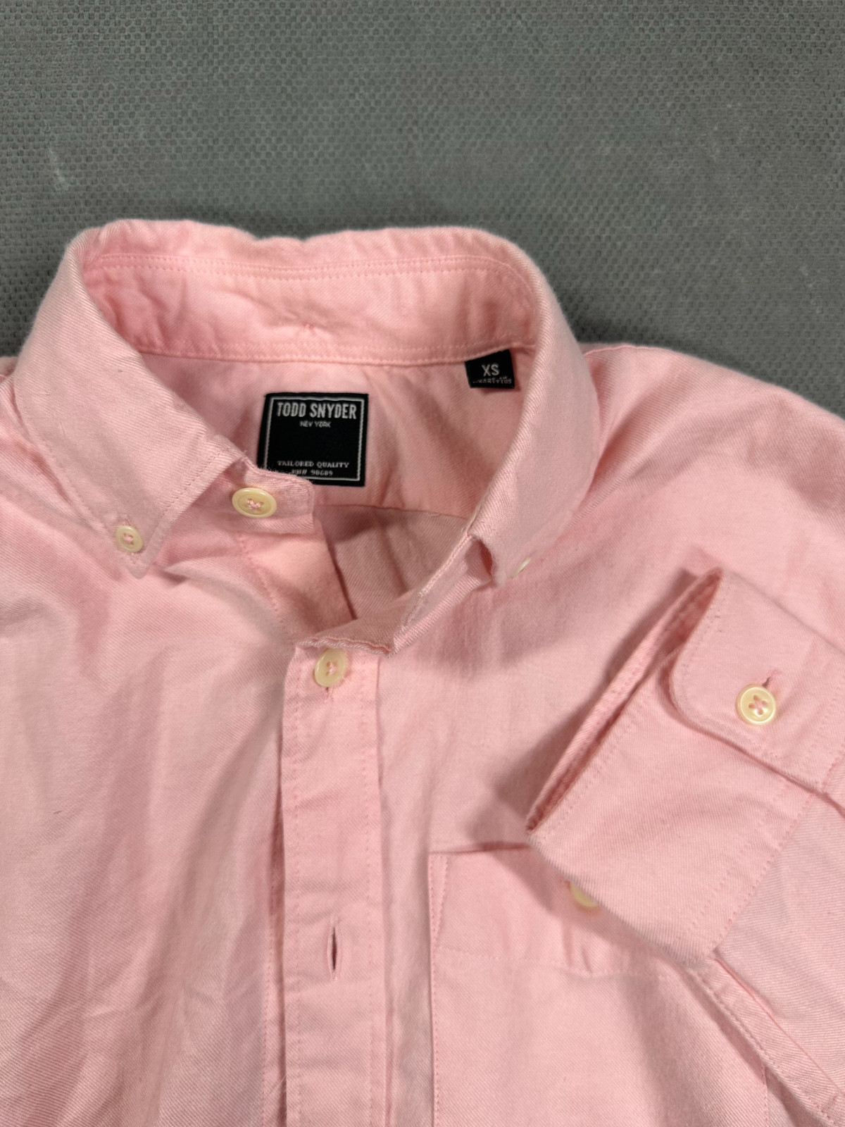 Todd Snyder Mens XS Button Down Camp Shirt Tailored Quality Pink Casual