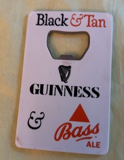 Rare Black & Tan GUINNESS & Bass ALE Refrigerator Magnet & Bottle Opener
