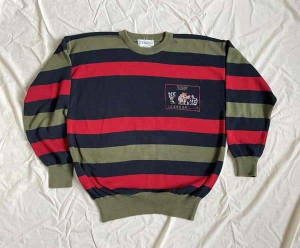 Men Iceberg Sweater Navy Cotton 38 / M / 46