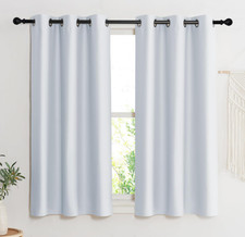 NICETOWN Room Darkening Curtain Panel Cloud Thermal Insulated Grommet 52  Wx90  H