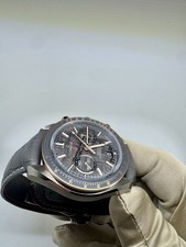 OMEGA Speedmaster Grey Side of the Moon Meteorite Chronograph Leather Watch 13