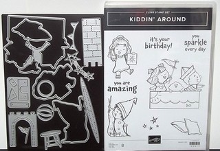 Stampin' Up! "Kiddin Around" Stamps & Dies Set Pre Owned but Never used