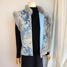 Damen Gepolstert Weste Chinesischer Stil Gesteppt Tang Suit Strickjacke Blumen