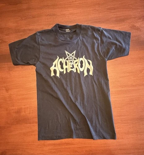 Acheron spawn of evil black Death metal band s 1990s vintage concert t-shirt, vintage, single stitch, B+ condition