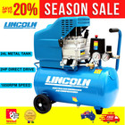 Lincoln Direct Drive Air Compressor 24L 2HP Direct Drive Inflator Pump Durable