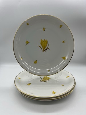 Easterling Golden Crocus Salad Plate; Set of 4