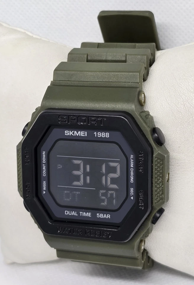 Reloj deportivo SKMEI 1988 digital WR 5Bar crono alarma retroiluminación 09 para hombre Foto 2 de 4