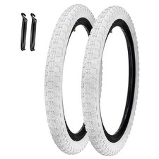 Pair of Bike Tires BMX for Kids 12.5"/14"/16"/ 20"x2.125" 16x2.125 White