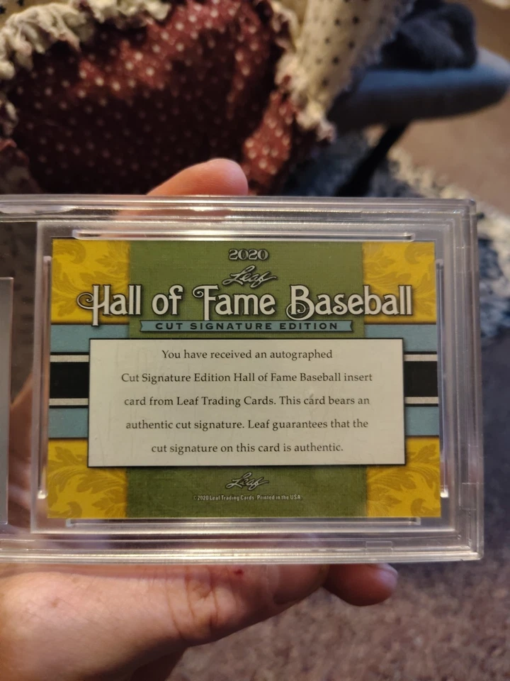 2020 Leaf Hall Of Fame beisebol corte Al Lopez autógrafo - Imagem 4 de 4