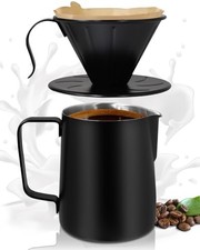Pour Over Coffee Dripper 20.3oz (2-3 Cup)-304 Stainless Steel Reusable 50