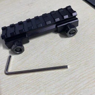 1 Pack Flat-Top 8 Slots Riser Mount Base 1/2(0.5)'' for 20mm Picatinny Rail