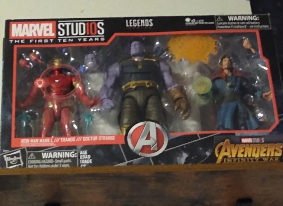 Marvel Legends Vingadores Thanos Iron Man Doctor Strange 3-Pack