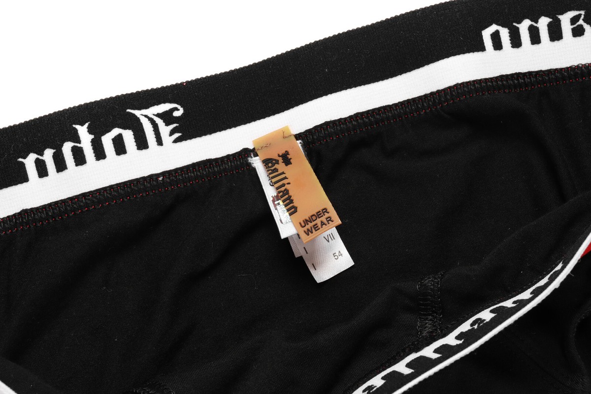 NWT JOHN GALLIANO BRIEFS black red white cotton luxury EU NWT JOHN GALLIANO BRIEFS black red white cotton luxury EU