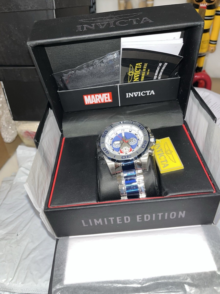 Invicta Marvel Captain America Stainless Steel Limited Edn 48mm