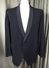Burton Tailored Vintage 60s Black Dinner Jacket Tuxedo Shawl Collar C42" VGC