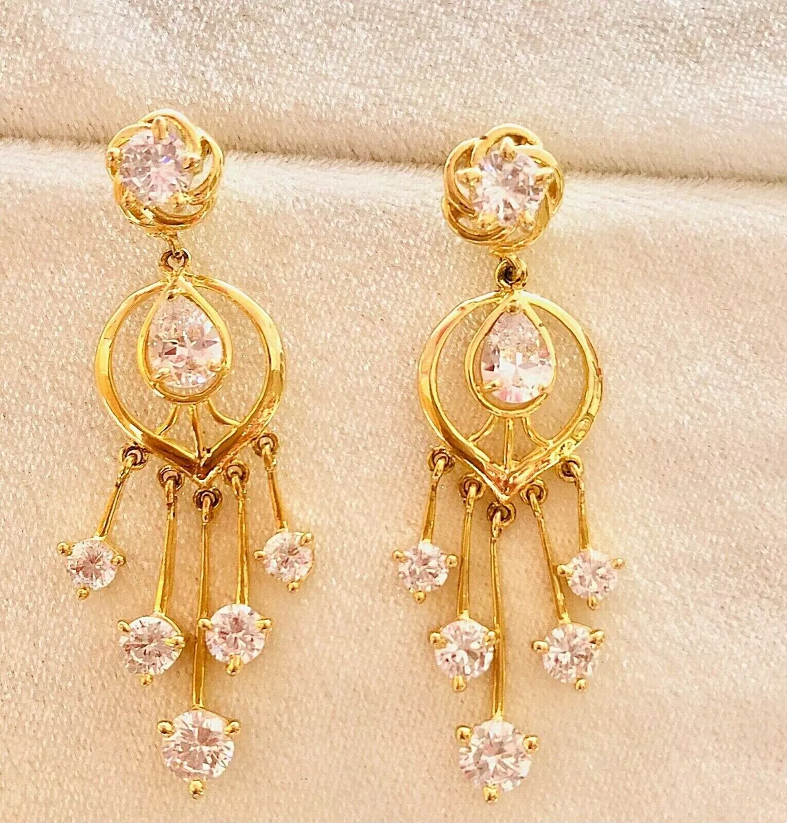 Buy Yellow Gold Earrings for Women by P.C. Chandra Jewellers Online |  Ajio.com