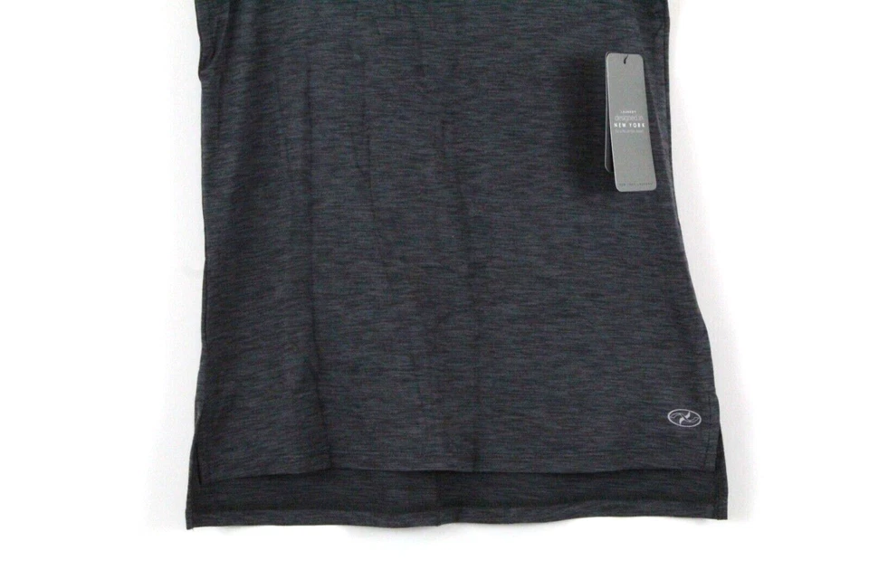 Top de mujer sin mangas alto bajo activo talla pequeña NEW YORK LAUNDRY gris oscuro nuevo con etiquetas Foto 3 de 4
