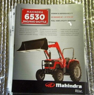 Factory  Dealership Specs Brochure Mahindra 2012 Tractor 6530 2 & 4WD Shuttle
