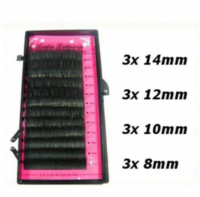 Einzelne Falsche Wimpern MIXED SIZE BOX Fake Lash Extensions Semi Permanent