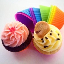 Silicone Baking Cups x48pc Reusable Cup Cake Liners Bake Ware Molder Kitchen