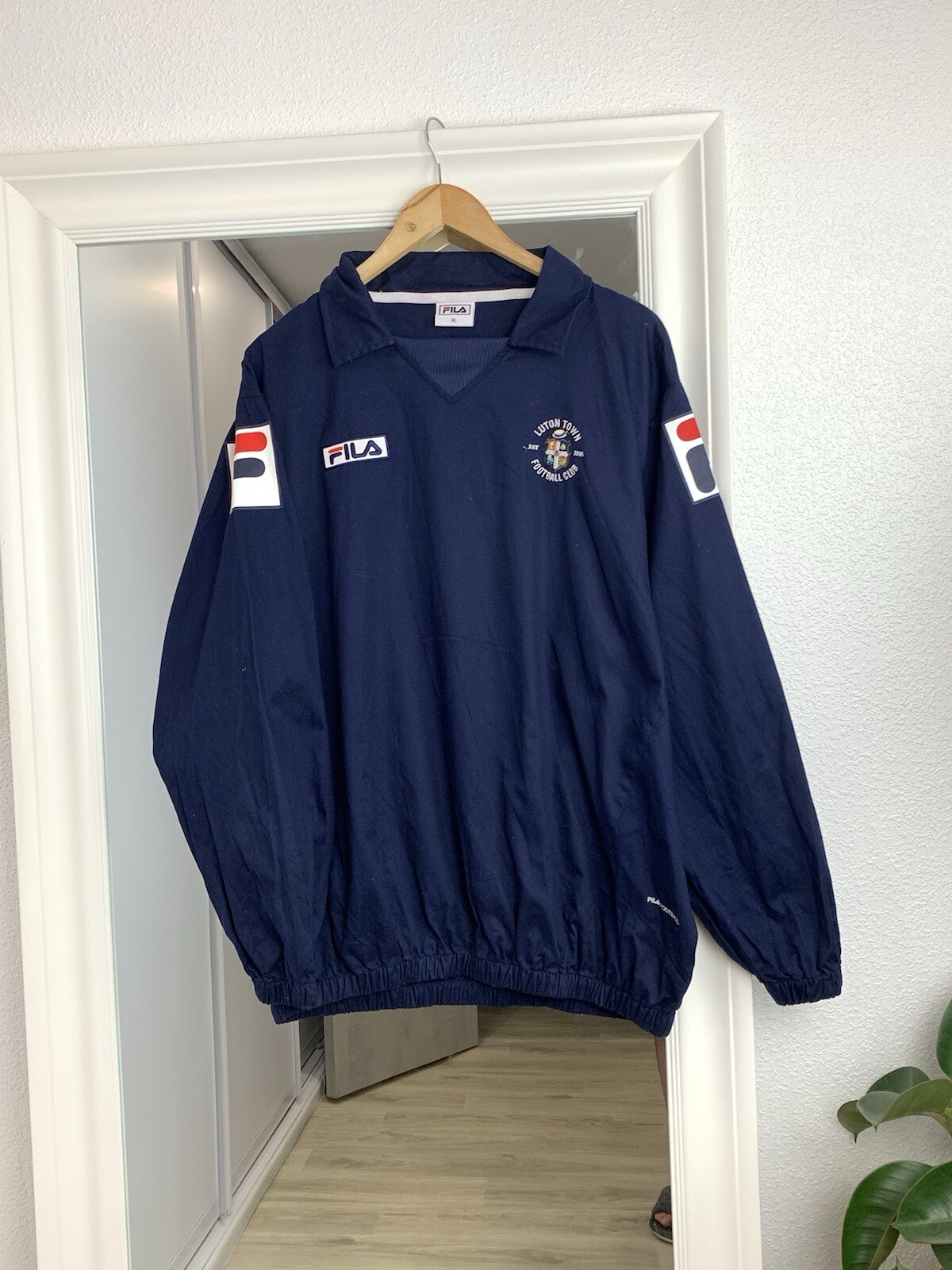 Giacca allenamento FILA Luton Town manica lunga blu navy calcio