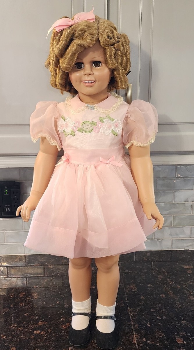 DANBURY MINT Shirley Temple 34” Vinyl Doll PINK PARTY DRESS | eBay