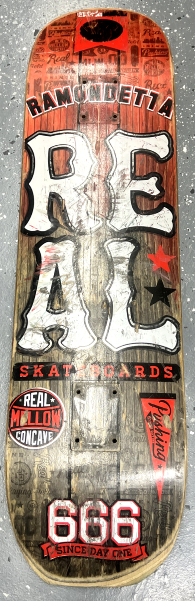 90’s REAL SKATEBOARDS Vintage Real Skateboards Ramondetta 666 Deck 90s Rare Super