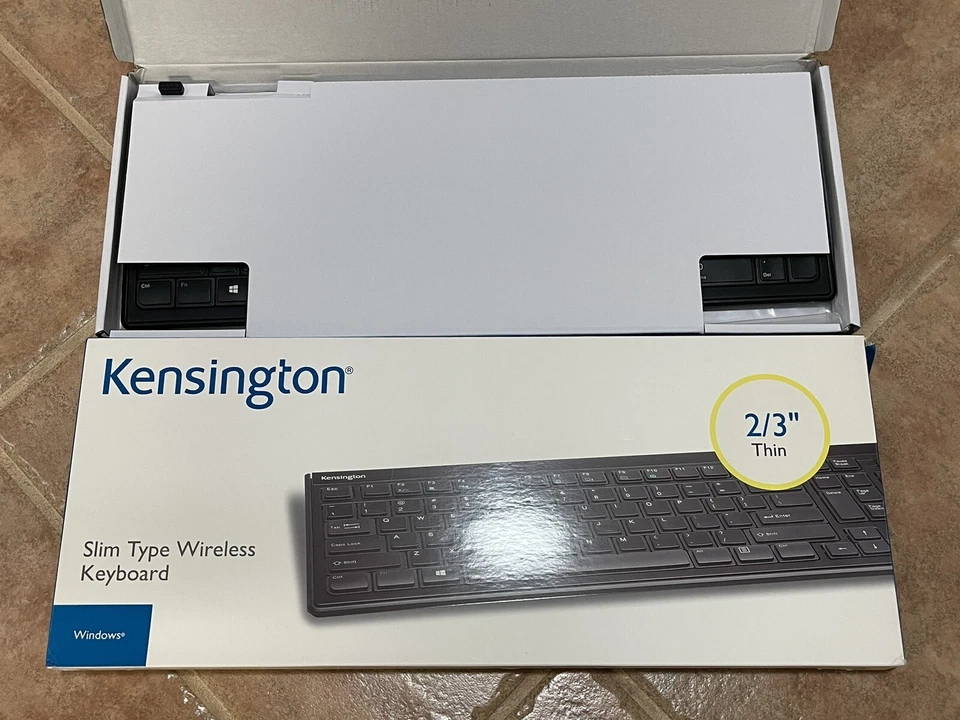 NEW Kensington SlimType Wireless Keyboard Black K72344US For Windows 2/3” Thin - Image 4 of 4