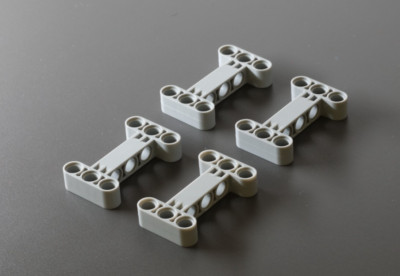 LEGO Technic: 4x Liftarm Modified H-Shape, Light Bluish Gray