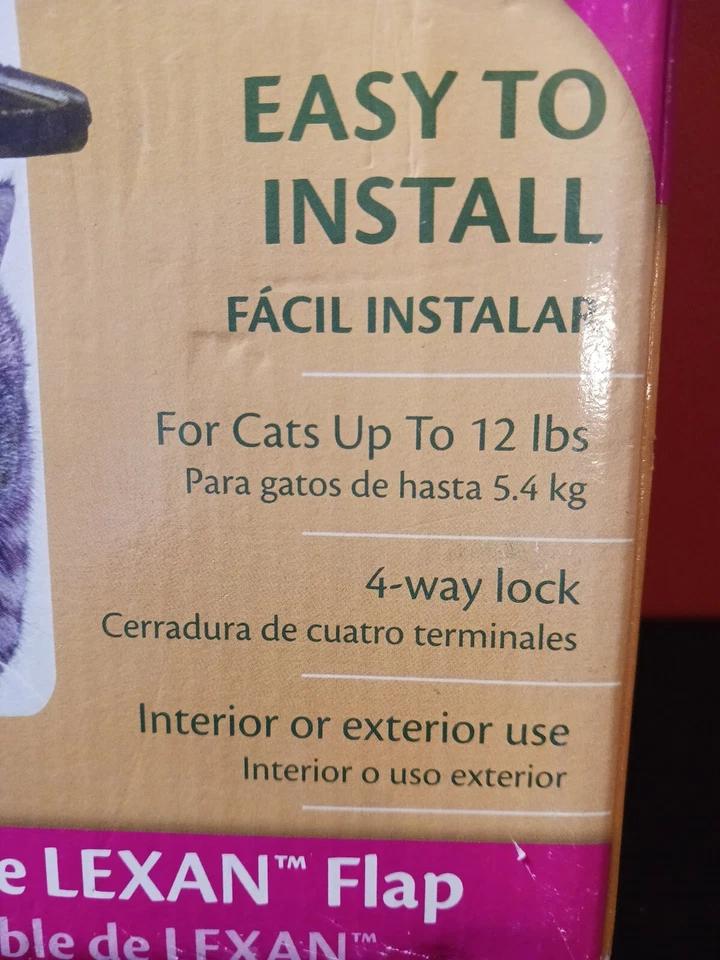 Ideal Pet Products 6 1/4" x 6 1/4" Cat Flap Small Cat Door Transparent Flap NIB - Image 3 of 4