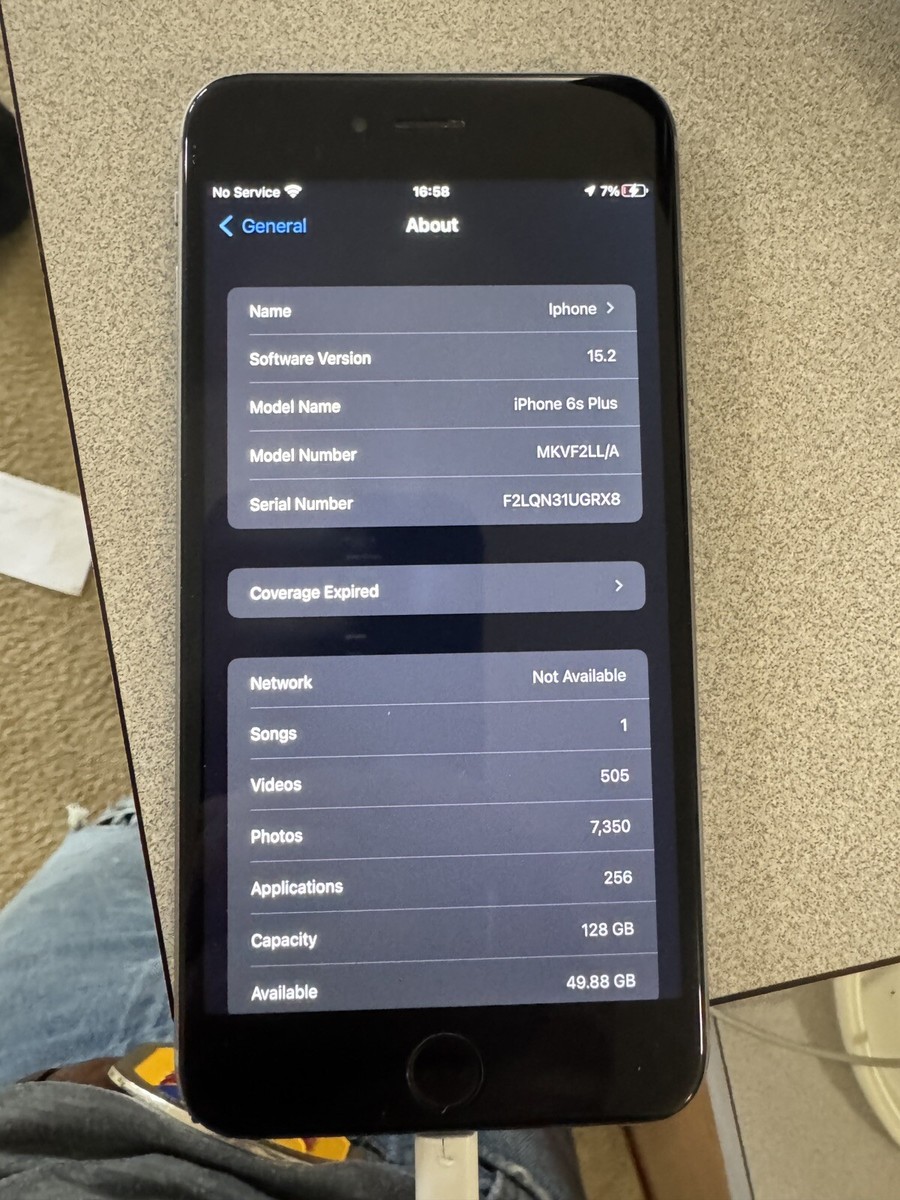 Apple iPhone 6s Plus - 128 GB - Silver (Unlocked) for sale
