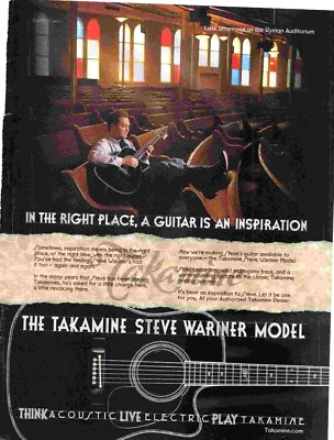 POT12 BILD/ANZEIGE 11X8 TAKAMINE STEVE WARINER MODELLGITARRE