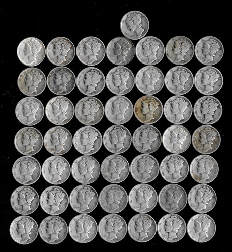 VG+ 1924 Mercury 90% Silver Dime *7086