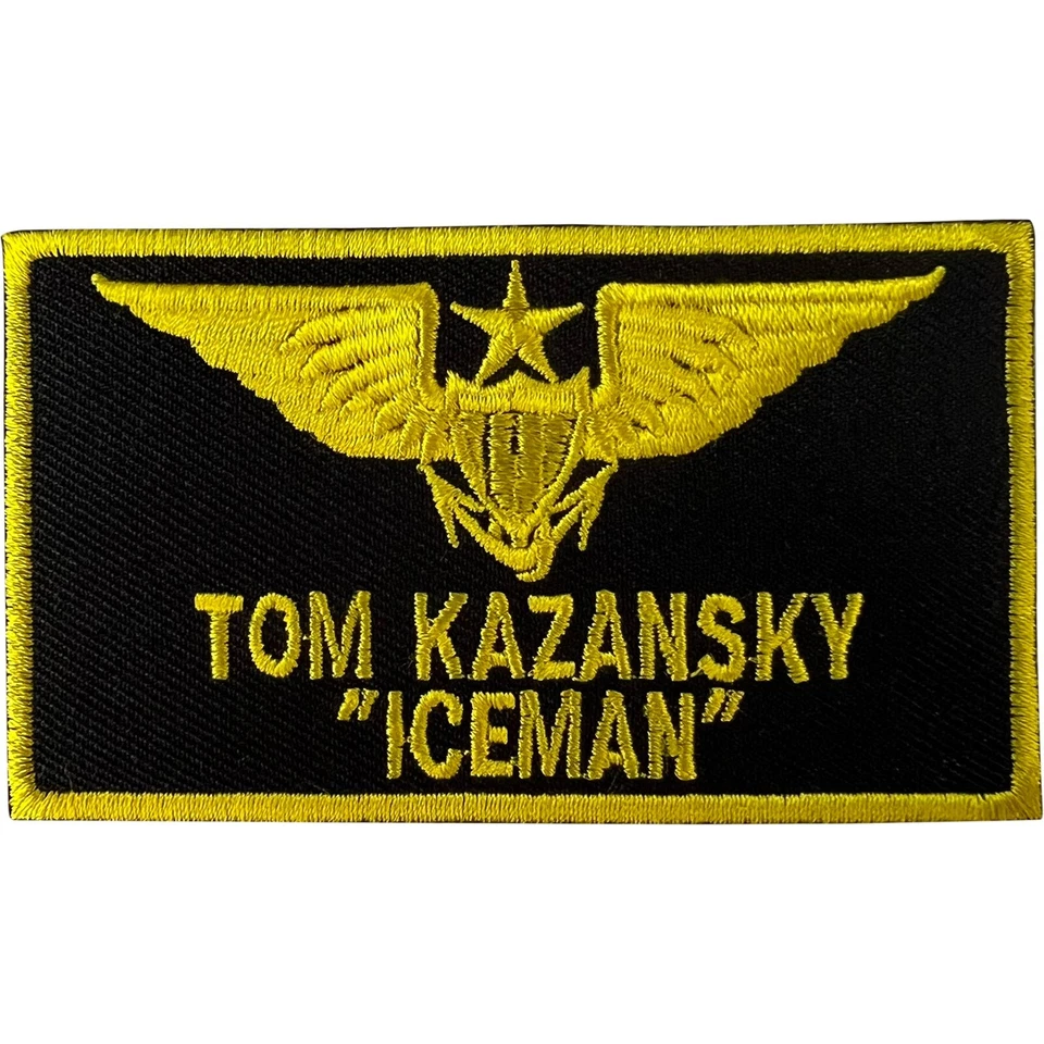 Top Gun Tom Kazansky Iceman Iron On Sew On Patch Clothes Pilot Fancy Dress Badge