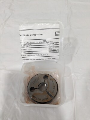SPI Threaded Ring Gage: 5/8-11 Thread, Class 2A, No Go 23-187-8