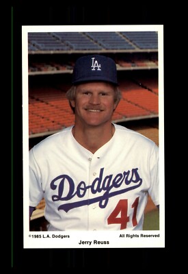 1985 LOS ANGELES DODGERS COCA COLA POSTCARD JERRY REUSS NM-M
