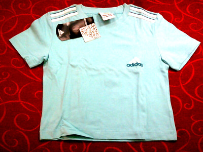 Mädchen T-SHIRT kurz geschnitten ADIDAS GELSOLMINO Col. wassergrün gr. XS