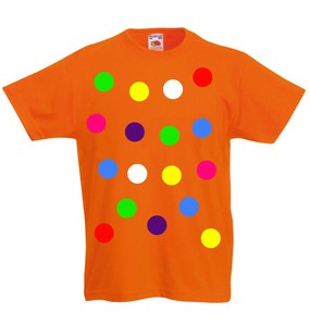 Children 's Spotty Dotty T Shirt in Orange. Need a tee with coloured spots? | eBay
