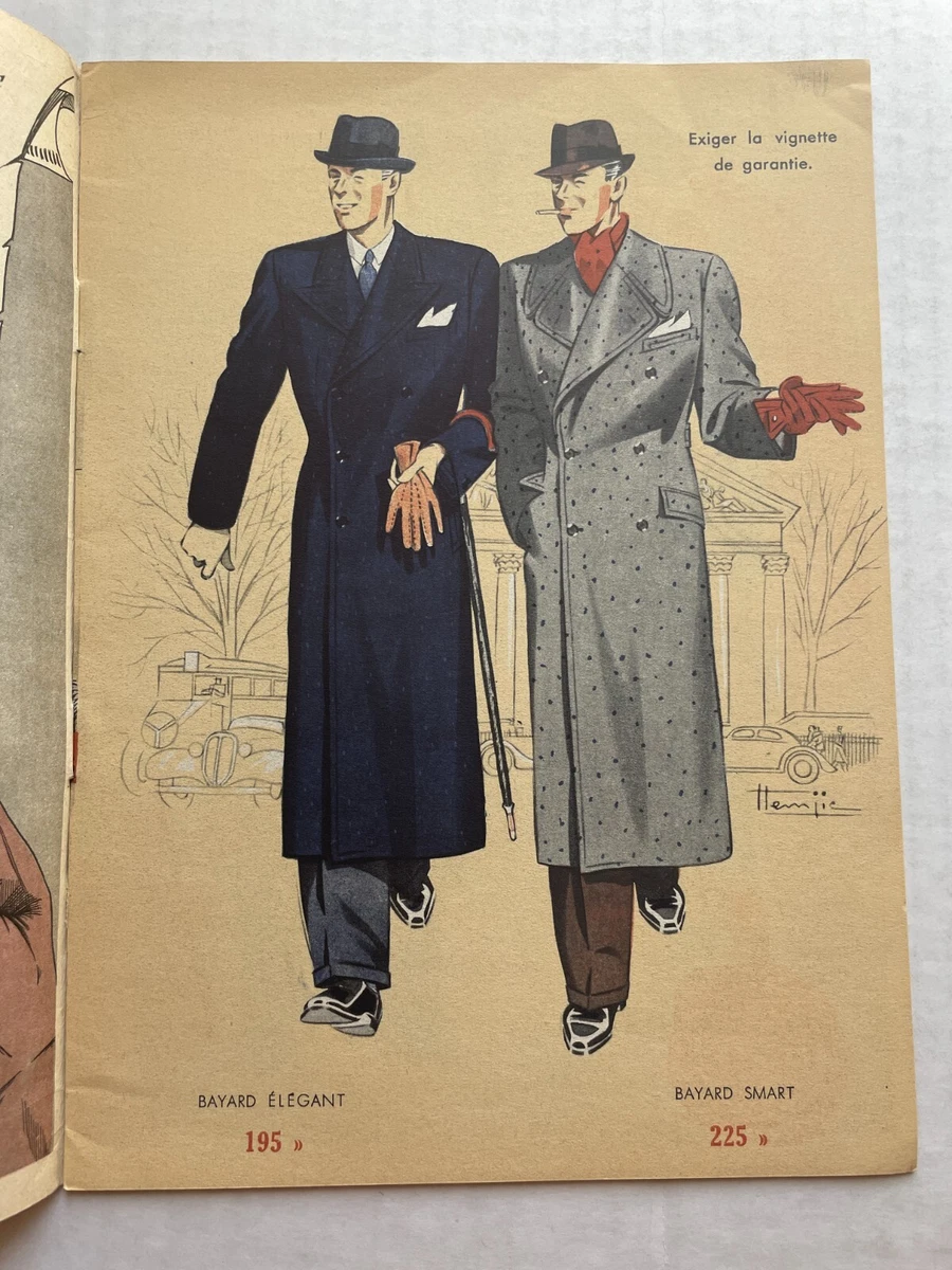 1930 s Bayard French Men s Clothing Catalog with Color Pages Very