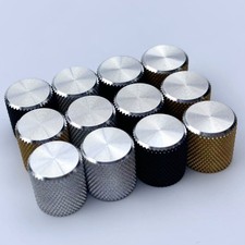 4Pcs Aluminium Flat Top Guitar Knurled Speed Control Knob Split Shaft Pots