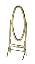 Vintage Miniature Dollhouse Cheval Brass Mirror Accessory Scale 1:12